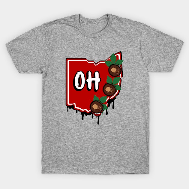 Ohio Buckeyes Drip T-Shirt by Official Friends Fanatic